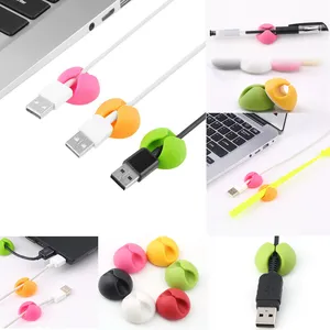 Cable Clips 6pcs Digital Wire Storage Silicone Cable Manager Holder Desk Tidy Organiser