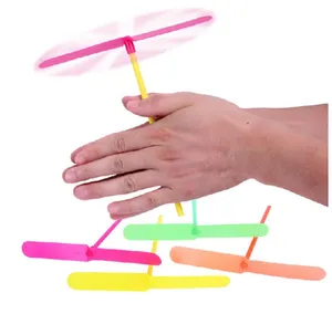 Colorful Plastic Bamboo Dragonfly Helicopter Toys - Outdoor Flying Spinners for Kids, Party Favor Gifts