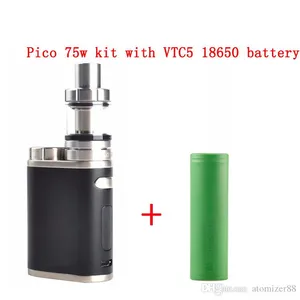 Pico 75w starter kits e cigarettes vape box mod 2ml Melo 3 Mini Tank e liquid vaporizer vapes pen with 18650 battery