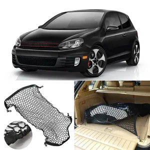 For VW Golf Car Auto vehicle Black Rear Trunk Cargo Baggage Organizer Storage Nylon Plain Vertical Seat Net