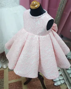 Cute Baby Girl Dress Beaded Baptism Dresses for Girls 1 Year Birthday Party Dress Christening Gown Infant Clothing Bebes Vestido
