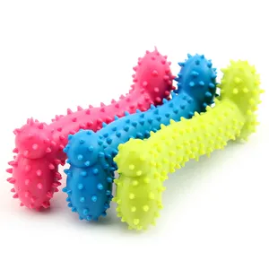 Rubber Dog Toy Rubber Molar Tooth Pet Chew Toys Dogs Toys For Small Dog Bite Resistant Molars Training Pet Accessories 11cm DHL Freeshipping