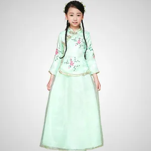 New Children Chinese Traditional Costume Top+skirt 2 Pcs Girl Chinese Hanfu Costume Princess Performance Dance Clothing 18