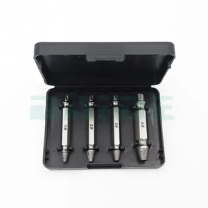 4pcs Double Side Screw Extractor Drill Bits Set Easy Out Tools Set Damage Screws Bolt Stud Guide Remover Woodworking 300sets/lot