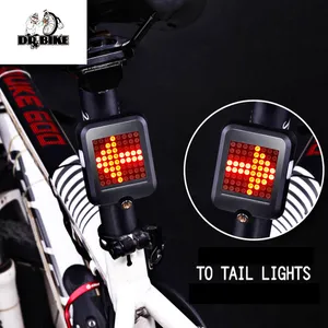 64 LED USB Rechargeable Dynamic LED Turn Light Tear Tail Bike Lamp Automatic Bicycle Signal Cycling Accessories Mountain Bike