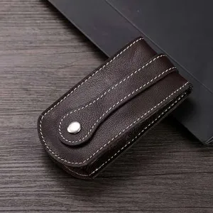 Top New arrival Genuine leather Men key holder organizer car keys wallets women vintage mini car key case housekeeper soft