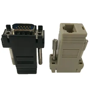 VGA to RJ45 connector New VGA Extender Female To Lan Cat5 Cat5e RJ45 Ethernet Female Adapter