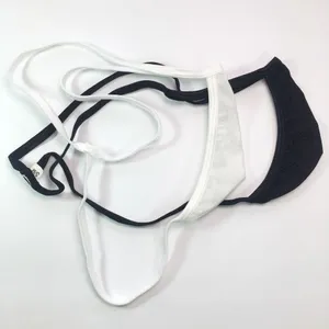 String Thong G2038 FUN Tiny Pouch Cannot Covered Shiny Sheer Polyester Micro Pouch Underwear