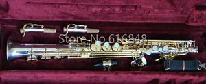 JUPITER JPS-847 New Soprano B Flat Saxophone Brass Silver Plated Body Gold Lacquer Key Sax Instrument With Case Mouthpiece