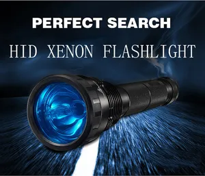HID Xenon Tactical Flashlight High Powerful Waterproof USB Rechargeable LED Flashlight Flash Lamp Light Camping Torch Light Aluminum Alloy H