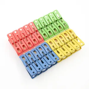 Lovely New 20Pcs/Lot Laundry Clothes Pins Color Hanging Pegs Clips Heavy Duty Clothes Pegs Plastic Hangers Racks Clothespins