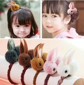 New Cute Animals Rabbit Style Hair Bands Felt Three-Dimensional Plush Rabbit Ears Headband For Children Girls Hair Accessories GB927