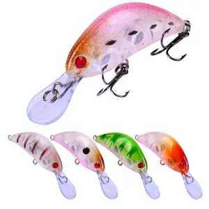 dhl shipping wholesale 5 colors plastic crankbait fishing lure 5 5cm 3 8g artificial print hard bait 10 2 hook tackle