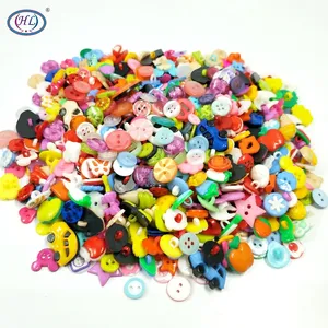 HL Mix Shape Lots Colors DIY Scrapbooking Cartoon Buttons Plastic Buttons Children's Garment Sewing Notions