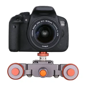 Freeshipping Camera Slider Mini Flexible Motorized Electric dolly 3-Wheel Pulley Car Rail Rolling Track Slider Use for DSLR Camera Camcorder