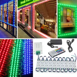 10ft 20ft 30ft 40ft 50ft Led Modules Lights 5630 5050 RGB Brightest STOREFRONT WINDOW LED LIGHT + Remote Control + Power Supply