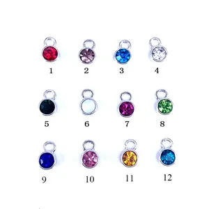 240pcs lot Colorful 10*7mm Birthstone Crystal Birthstone Charms Floating Charms for Handmade Birthday Jewelry Diy bracelet and necklace X280