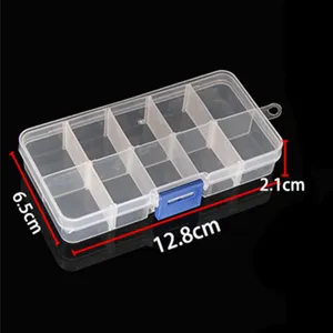 Adjustable 10/15/24 Grids Compartment Plastic Storage Box Jewelry Earring Bead Screw Holder Case Display Organizer Container