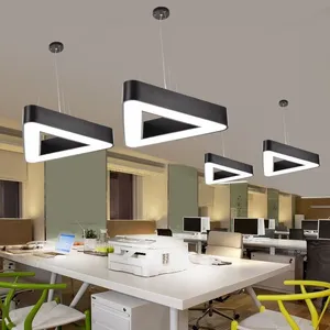 Modern Metal Tri Led Pendant Lamp Minimalism White Black Twista Lighting Fixtures for Office School Supermarket Garage