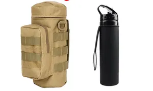 2020 Outdoors Molle Water Bottle Pouch Tactical Gear Kettle Waist Shoulder Bag for Army Fans Climbing Hiking Camping Water Bags DHL