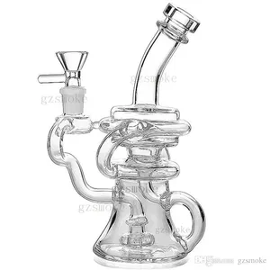 Recycler bong water pipe oil rig bongs heady glass pipes inline percolator dab rigs thick wax quartz banger hookahs