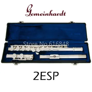 Gemeinhardt 2ESP C Tune Flute 16 Keys Holes Closed New Cupronickel Silver Plated Flute Musical Instrument Flute with Case Free Shipping