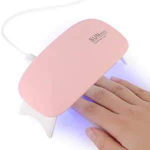 6W Mini Nail Lamp Pink White Nail Dryer Machine UV LED Lamp Portable Micro USB Cable Home Use Drying Lamp Nail Art Tools