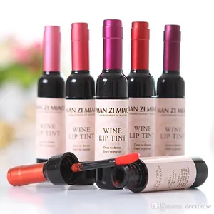 6Pcs/Lot Red Wine Bottle Stained Matte Lip Gloss Tint Waterproof Lip gloss Liquid Lipstick Easy to Wear Non-stick Lipsticks