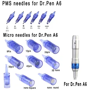 1 3 7 9 12 36 42 pins   Nano Needle Cartridge For Dermapen Microneedle Rechargeable dermastamp Dr Pen ULTIMA A6