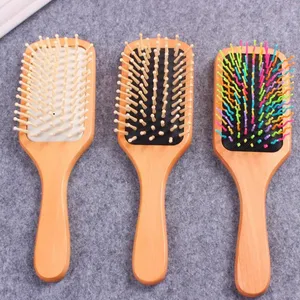 Natural Wooden Massage Airbag Comb care Hair Care Hair Brush Beauty SPA Massager Comb Antistatic Head Wooden Comb F3490