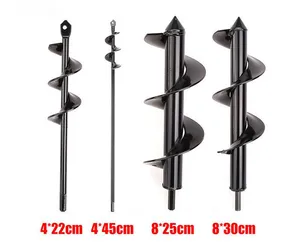 220mm/300mm/450mm Spiral Drill Bit Plante Drill Auger Earth Auger Yard Gardening Bedding Planting Hole Digger Tool Replacement Garden Tools