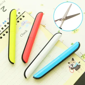Crafting portable scissors paper-cutting folding safety scissors mini stationery office and school hand cut supplies