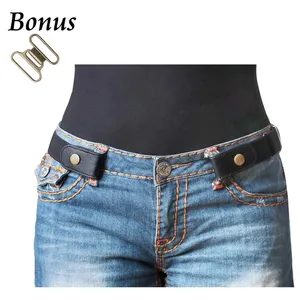 Unisex No Buckle Stretch Belt Adjustable No Buckle Waist Belt Invisible Elastic Belt for Jeans Pants Skirts