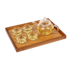 Multi Function Decoration Food Trays Hotel Serving Trays Bamboo Tea Cutlery Rectangular Tray Fruit Storage Plate Pallet Household DH1291