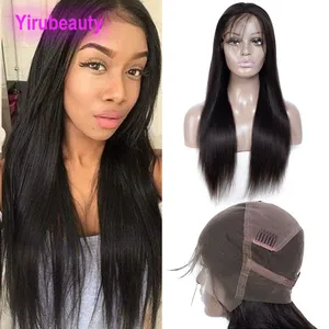 Brazilian Unprocessed Human Hair 10A Full Lace Wigs 150% Straight Virgin Hair Lace Wig With Baby Hairs Pre Plucked Natural Color