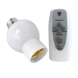 Wireless Remote Control Lamp Holder Dimmable E27 Socket 220V Bulb LED Night Light with timer