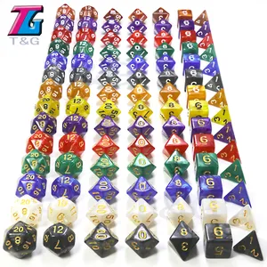 Marbled Dice Plastic Cube D4-D20 RPG D&D Game Accessories