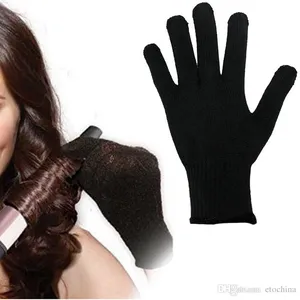 2017 High Quality 1 Pcs Professional Heat Resistant Glove Hair Styling Tool For Curling Straight Flat Iron Black