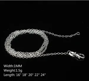 JEVINDA Leather Necklace For Men Women 925 Silver Buckle Cord