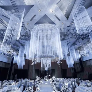 Arrival Upscale Wedding Ceiling S-shaped Line Curtain Wedding Hanging Road Lead Decoration Props Supplies Free Shipping