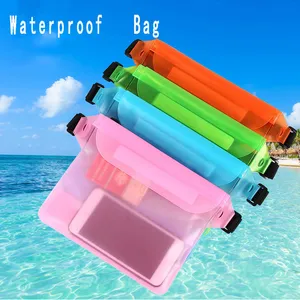 The New Three-layer Sealed Storage Bag PVC Waterproof Waist Bag Outdoor Beach Mobile Phone Waterproof Bag