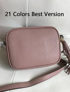 21 Colors Best Version Genuine Leather Soho Disco Women's Small Flap Bags 20cm Classic Ladies' Tassel Cross Body Bag