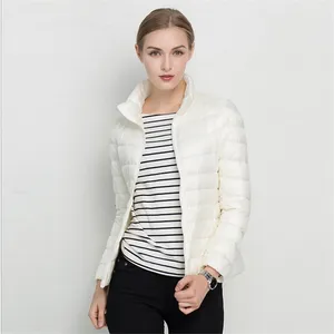 2019 New Women White Duck Down Jacket Winter Coat Ultra Light Slim Women Spring Puffer Jacket Portable Windproof Down Coat S-3XL