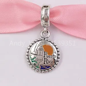 Andy Jewel Authentic 925 Sterling Silver Beads Puerto Rico Charms Fits European Pandora Style Jewelry Bracelets & Necklace