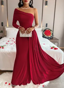 modest elegant dresses with sleeves Dusty Blue A-Line Evening Gown | 3/4 Sleeve Lace Bodice Dress with Tulle  Overlay | Modest Formal Dress GL3629