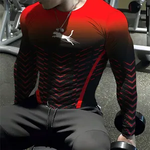 Maglia Compressione Uomo - T-Shirt Allenamento Dry-Fit, Traspirante E Asciugatura Rapida