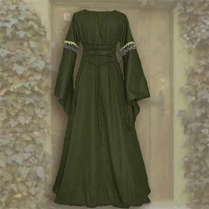 Corsetto Vittoriano Abito Medievale Donna Con Maniche A Tromba - Costume Rinascimentale, Vittoriano Per Halloween E Cosplay Abito Vittoriano Per Halloween