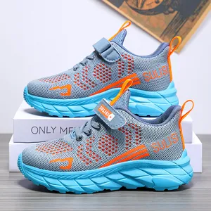 Chaussures De Course Enfant – Baskets Respirantes, Semelle Antidérapante, Fermeture Velcro – Pour Sport, école, Loisirs