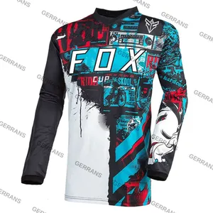 Maillot de cyclisme,Maillot de cyclisme à manches longues, Enduro, vêtements de Motocross, vtt