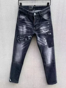 Jeans Dsquared2 Vintage Noir Déchiré Et Délavé - Taille 54 Slim - Fait En Italie